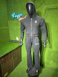 Conjunto Deportivo de Felpa Francesa con Capucha y Estampado Personalizado de Fábrica 2025, Top Corto y Pantalones Jogger de Algodón para Hombre - Product Image 5