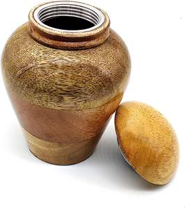 Urnes de crémation en bois pour cendres Adulte Homme/Femme Arbre de Vie Coeur Graver-Urnes décoratives-Petite urne de crémation en bois pour Fune - Product Image 2