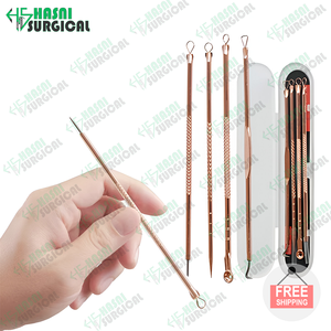 Produit à forte demande kit de suppression d'acné CE ISO ensemble approuvé extracteur en acier inoxydable kit d'outils de suppression de points noirs par Hasni Surgical - Product Image 5