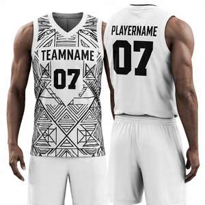 Conjuntos de Uniformes de Baloncesto Reversibles Personalizables para Hombre, Camisetas y Pantalones Cortos de Gimnasio Duraderos, Conjuntos Deportivos Estampados - Product Image 4