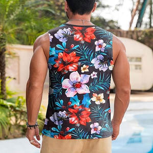 Camiseta de atletismo personalizada para hombre 90% poliéster 10% LICRA sublimación transpirable Casual correr entrenamiento camiseta sin mangas - Product Image 5