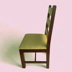 Chaise de salle à manger en bois d'acacia noyer foncé chaise de loisirs douce pour chambre appartement hôtel école en plein air Villa - Product Image 3