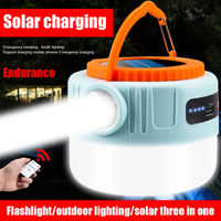 Lampe USB multifonctionnelle pour le camping Lampe de lanterne d'extérieur LED Lampe d'urgence solaire rechargeable avec batterie externe