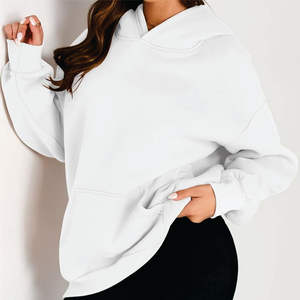 Sudaderas de Felpa Extra Grandes para Mujer, Tejidas, Cómodas, de Manga Larga, con Capucha y Bordado Frontal, Otoño Invierno, Suministro ODM, Personalizadas, 100% Orgánicas - Product Image 3