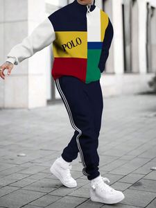 <b>Men's</b> Custom Logo Two-Piece Sportswear <b>Suit</b> Casual <b>Suit</b> Spring Casual Wear Loose 3D Printing - Product Image 3