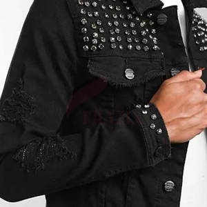 Venta al por mayor ligero 100% algodón strass chaqueta cómodo y duradero material strass detalle - Product Image 4