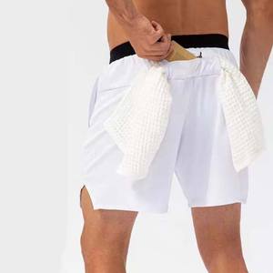 Pantalones cortos deportivos de gimnasio para hombre, pantalones cortos transpirables de doble capa para correr al aire libre, estilo callejero, con bolsillo, novedad de verano 2025 - Product Image 6