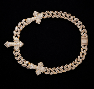 14K chapado en oro moissanite diamante Iced Out cadena de eslabones cubanos para hombres Hip Hop joyería Bling collar cubano mejor cadena - Product Image 2