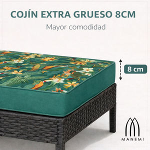 Garden Chair <b>Cushions</b> 120x55x8cm Comfortable Outdoor Pillows & <b>Cushions</b> Lightly Water Repellent Fastening Straps Foam Filling - Product Image 4