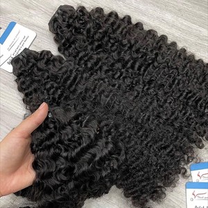 Extensions de cheveux humains bouclés birmans de qualité supérieure, mèches vierges brutes de cheveux vietnamiens, plusieurs tailles en stock - Product Image 4