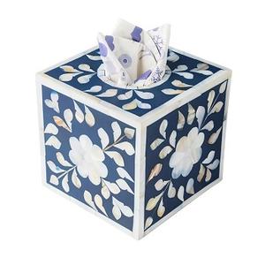 Boîte à mouchoirs rectangulaire en bois de luxe avec incrustations d'os, fabriquée directement en usine, pour le rangement des serviettes, idéale pour la maison, le bureau et les réceptions de mariage - Product Image 5