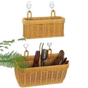 Panier de fleurs mural en rotin écologique de fabrication vietnamienne pour la décoration intérieure et l'affichage de plantes - Product Image 3