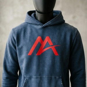 <b>Men's</b> <b>Navy</b> Blue Graphic Pullover Hoodie <b>Fleece</b> Sweatshirt Streetwear Fashion Casual Hooded Top Custom Wholesale OEM ODM Apparel - Product Image 5