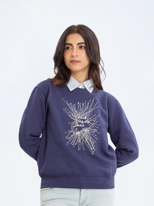 เสื้อสเวตเชิ้ตพิมพ์ลายสำหรับผู้หญิง ฤดูหนาว ผ้าโพลีเอสเตอร์ สไตล์ลำลอง รับสั่งทำสีและโลโก้ คุณภาพสูง ODM - Product Image 3