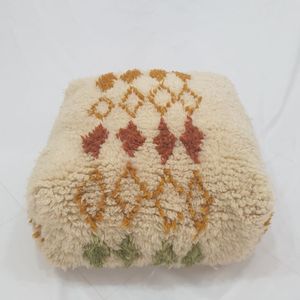 Pouf marocain fait main écologique Coussin de sol tribal terreux Poufs Tapis - Product Image 1
