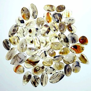 Belle pierre précieuse de quartz en vrac de cabochon d'agate naturelle du Montana pour la fabrication de bijoux en forme de mélange en gros - Product Image 5