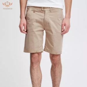 Short chino taille moyenne à coupe ajustée et élégant pour hommes, couleur unie de qualité supérieure, design personnalisé, vêtements décontractés de grande taille - Product Image 2