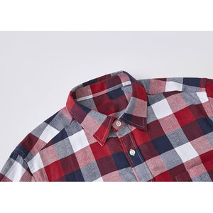 Meilleure vente chemise en flanelle à manches longues pour hommes boutonnée conception à carreaux 100% coton respirant fil teint tailles pour les personnes de grande taille - Product Image 3