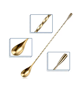 Venta caliente Cubiertos Bar Cuchara Diseño diferente Juego de 4 Mango grande Cocktail Bar Mejor calidad Bar Accesorios - Product Image 4