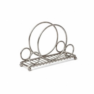 High Selling Iron Metal Napkin Holder Silver Finished for Home Dining <b>Table</b> Decorations Handmade Napkin Holders - Product Image 3