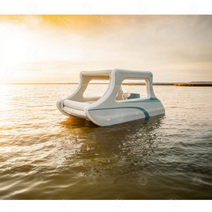Catamaran gonflable <span class=keywords><strong>de</strong></span> bateau d'île <span class=keywords><strong>de</strong></span> flotteur <span class=keywords><strong>de</strong></span> bateau <span class=keywords><strong>de</strong></span> motomarine électrique à énergie solaire pour la rivière <span class=keywords><strong>de</strong></span> lac - Product Image 1