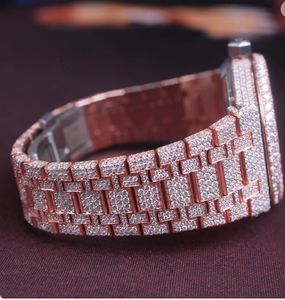 Reloj Mecánico de Lujo con Diamantes Moissanite VVS, Esfera de Cristal, Caja de Acero Inoxidable, Resistencia al Agua de 30 bar - Product Image 2