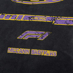 T-shirt pour homme de style rétro, été, uni, design américain streetwear, lavage intensif, moto, 180 grammes, 100% coton, respirant, surdimensionné - Product Image 2