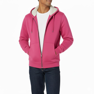 Sweat à capuche surdimensionné en coton pour homme, personnalisé, de qualité supérieure, poids lourd, 500 g/m², fermeture éclair intégrale, double fermeture éclair - Product Image 1