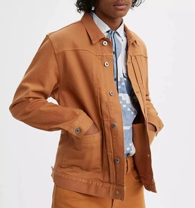 High Quality Men's Slim Fit <b>Denim</b> Jacket Custom Vintage Design Duffle Style Twill Hot Sale Wholesale Blank <b>Coat</b> OEM Orders - Product Image 5