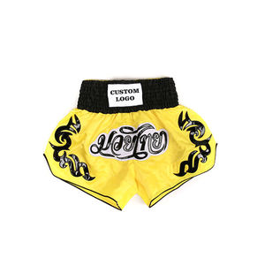 New Custom Satin Men's Boxing Shorts Stretchy Plain Fight Trunks Martial <b>Arts</b> Wear 100% Polyester Lightweight Quick Dry - Product Image 2