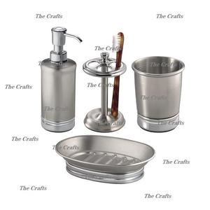 Ensemble de trois fer brun couleur ensemble de salle de bain distributeur de savon porte-brosses porte-shampooing ensemble de salle de bain en vrac - Product Image 2