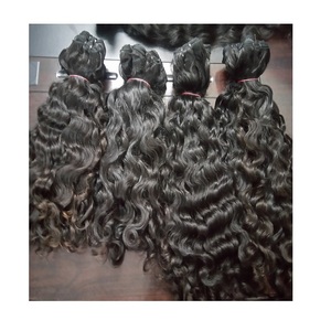 Extensions de cheveux vierges indiennes Remy, cuticule complète, vague naturelle bouclée, lot de cheveux humains bruts, toucher doux, vente en gros - Product Image 1