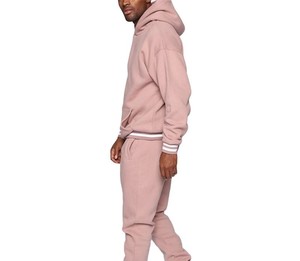 Venta al por mayor precio barato Unisex conjunto hombres y mujeres Unisex gimnasio deportes personalizado chándal algodón polar Jogging Outsuit Sweatsuit - Product Image 2