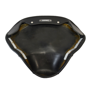 Funda de asiento delantera negra con frente ABIERTO (22cm de distancia) Resortes entre eje y eje trasero para Lambretta LD '57 - Product Image 3