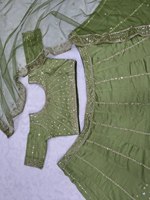 Lehenga Choli en soie brodé à la main pour adultes et filles, longueur personnalisable, imprimé fait main, style long, orange, hiver, été, plage