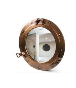 Nagina International Antique Copper Premium Nautical Maritime Ship's Porthole | Atractivo rústico auténtico (espejo de 15 pulgadas) - Product Image 6