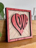 Décoration murale pour la Saint-Valentin, panneau personnalisé en bois MDF peint en 3D, cadre en bois, couple amoureux, plaque personnalisée antique