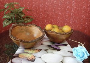 Meilleure vente Bol de service en bois fait à la main Super belle qualité Ustensiles de cuisine réutilisables Fabriqué en Inde Acheteur commercial Sans danger pour les aliments - Product Image 3