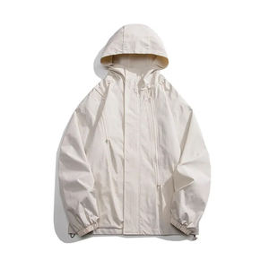 Wholesale High Quality Reasonable Price windbreaker <b>White</b> <b>Jacket</b>-Customized Front Zipper Waterproof Rain Windbreaker <b>Jackets</b> - Product Image 1