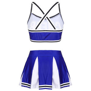 เซ็ตชุดชั้นในกีฬากางเกงขาสั้นครอปเชียร์ชุดฝึกเชียร์ลีดเดอร์ของคุณออกแบบเองด้วยเทคนิคลูกปัด - Product Image 2