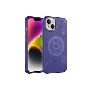 Funda de Silicona Líquida Premium con Patrón, Resistente a Impactos, Compatible con Carga Inalámbrica para iPhone 14 Plus, en Caja - Product Image 1