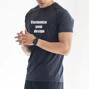 OEM séchage rapide surdimensionné Muscle Fitness hommes Gym t-shirts haute qualité été hommes en relief t-shirts avec logo et design personnalisés - Product Image 2