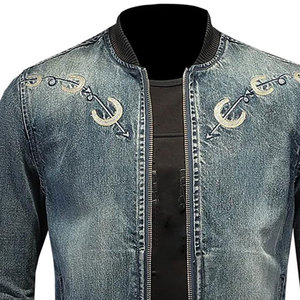 Chaqueta vaquera holgada para hombre al por mayor, chaqueta vaquera sencilla vaquera de manga larga con un solo botón para hombre - Product Image 6