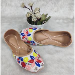Flower Design Rajasthani Shoe Eco Friendly Style Trending Womens Fashionable Shoes Accessories Cheap Price Fancy Custom Shoes - Product Image 4