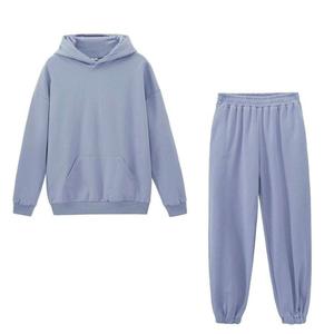Sudadera con capucha azul y negra con combinación oscura inferior Chándal de lana Traje de gimnasio de lana de tendencia Jersey azul/Sudadera con capucha con negro inferior - Product Image 3