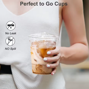 Venta al por Mayor: Más de 100 Vasos de Plástico Transparente con Tapas de Clip, Duraderos, Aptos para Alimentos, Aptos para Lavavajillas, con Diseño de Frutas, Vasos Desechables para Bebidas Frías - Product Image 2