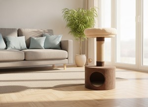 Maison pour chat Fiona Chocolate Dream avec espace de fuite confortable - Product Image 6