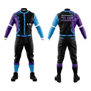 Uniformes de Béisbol Personalizables, Transpirables, de Secado Rápido, Ecológicos, Disponibles en Tallas Grandes, con Nombre de Equipo Personalizado - Product Image 1
