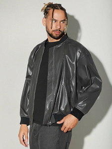 Wholesale US <b>Size</b> Man <b>Leather</b> <b>Jacket</b> <b>Plus</b> Velvet Winter Coat <b>Jackets</b> Motorcycle Pu <b>Faux</b> <b>Leather</b> <b>Jacket</b> for Men - Product Image 2