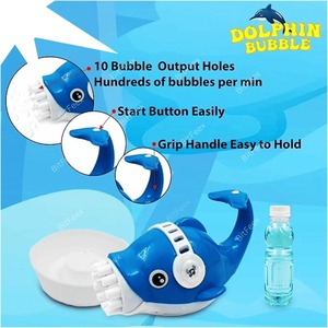 Pistolet à bulles de poisson électrique pour enfants, souffleur de bulles 20 trous entièrement automatique avec lumière et musique, personnalisable OEM/ODM, vente en gros - Product Image 4